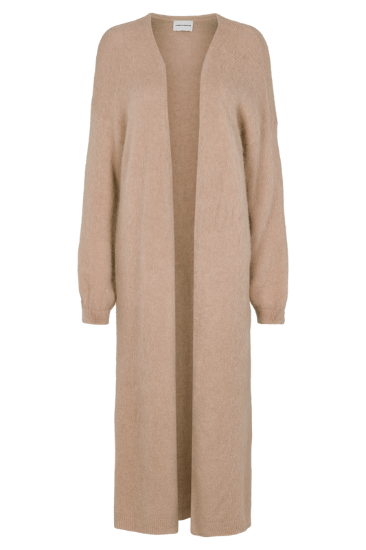 June Long Alpaca Cardigan Medium Brown