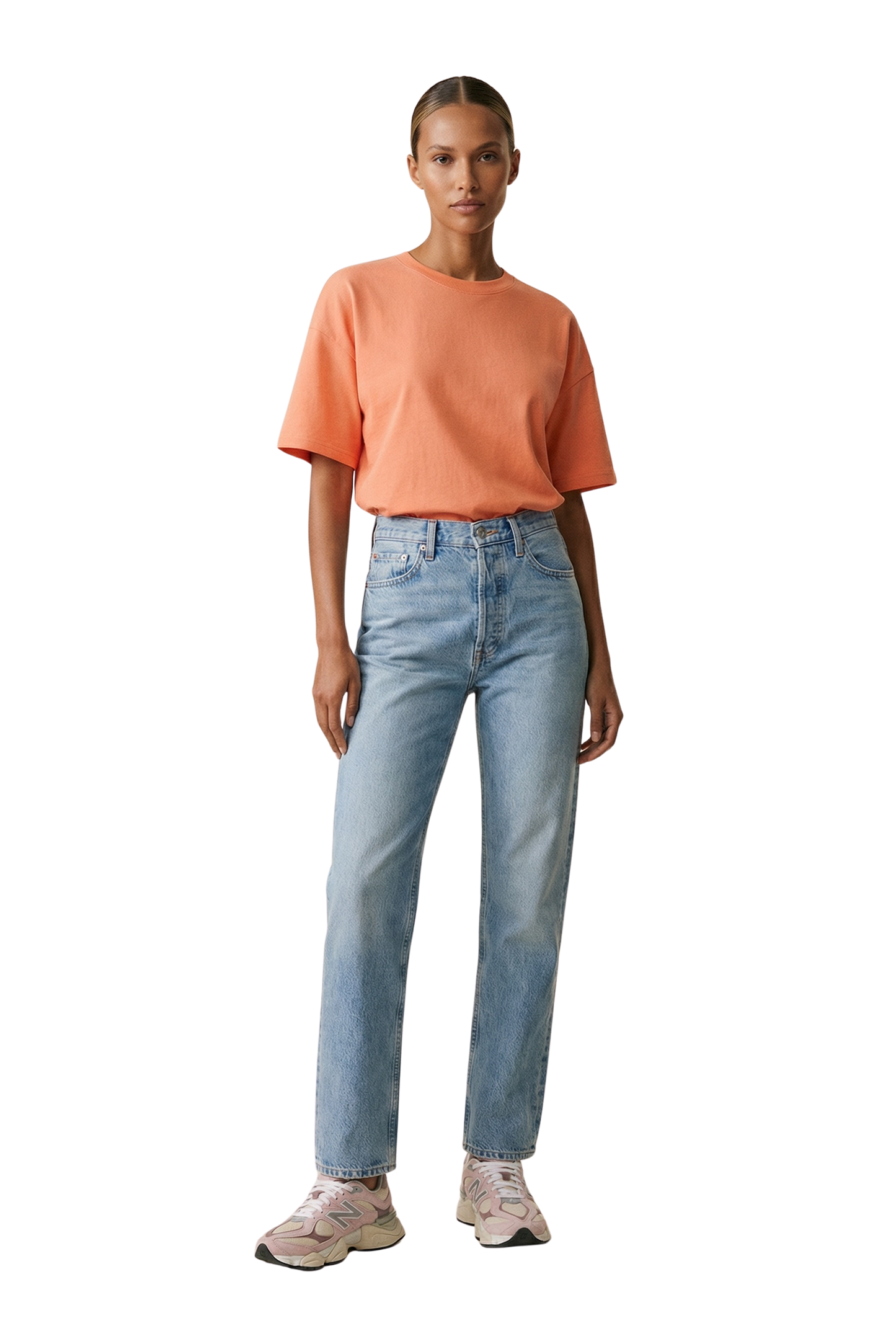 Kelly Boxy Tee Short Salmon