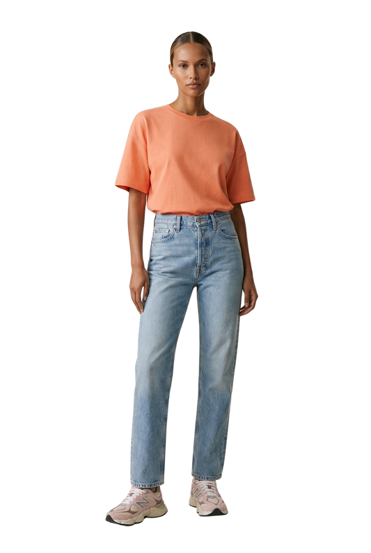 Kelly Boxy Tee Short Salmon