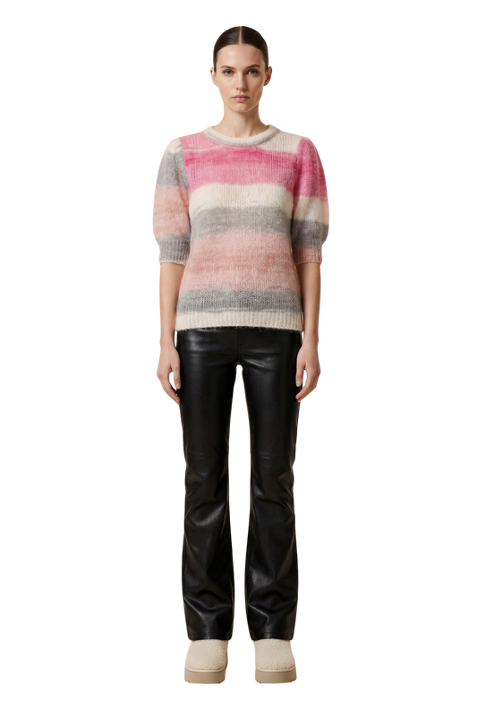 Kenza Short Sleeve Knit Pullover Pink Dream