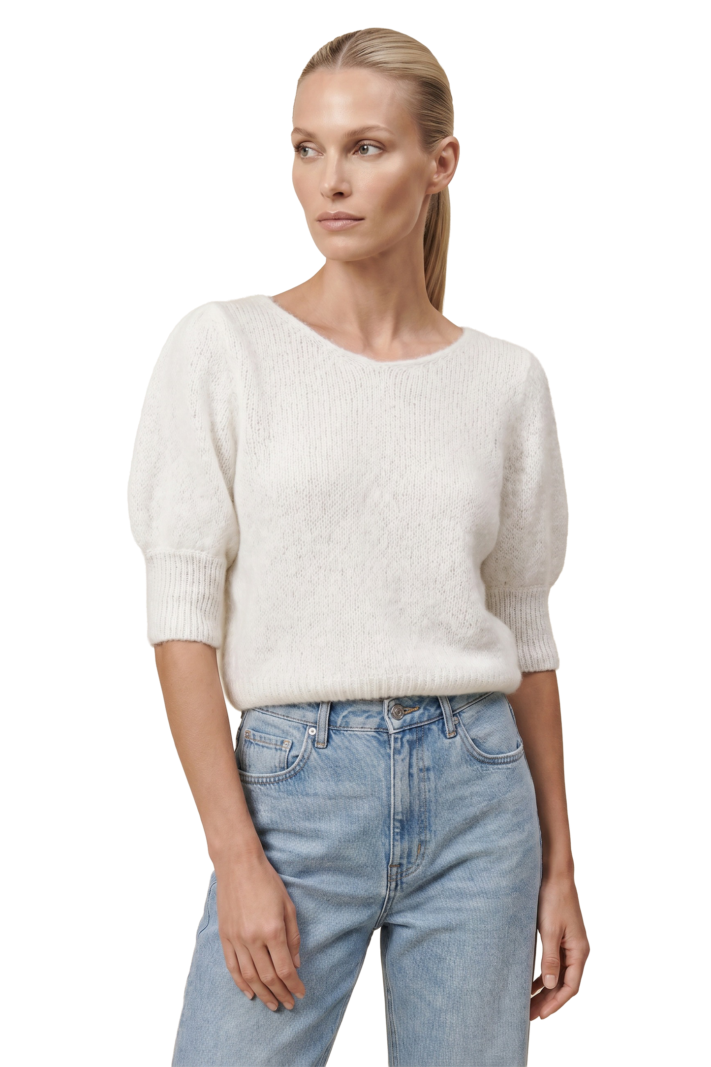 Koa Alpaca Pullover White