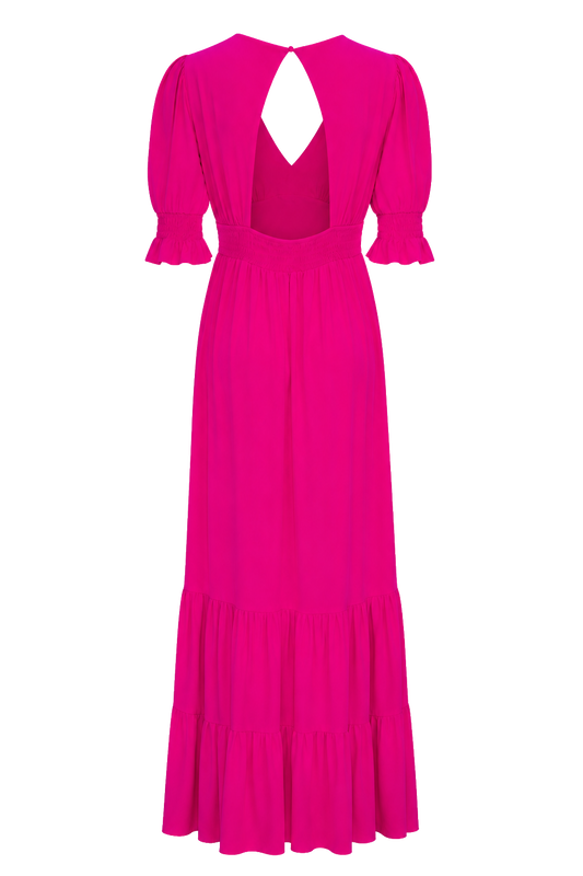 Koko Dress Long Open Back Pink