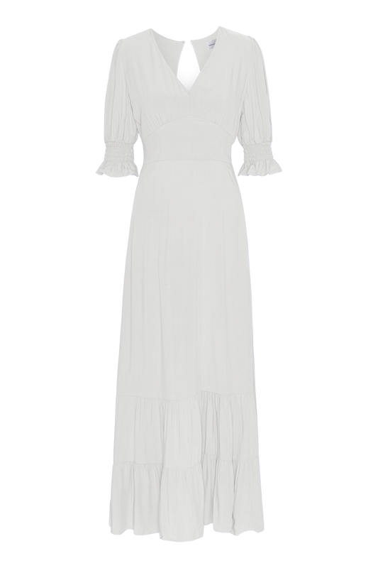 Koko Dress Long Open Back White