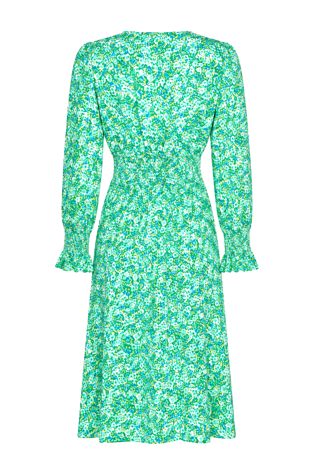 Koko Dress Short Closed Back Emerald Green Summer Flower