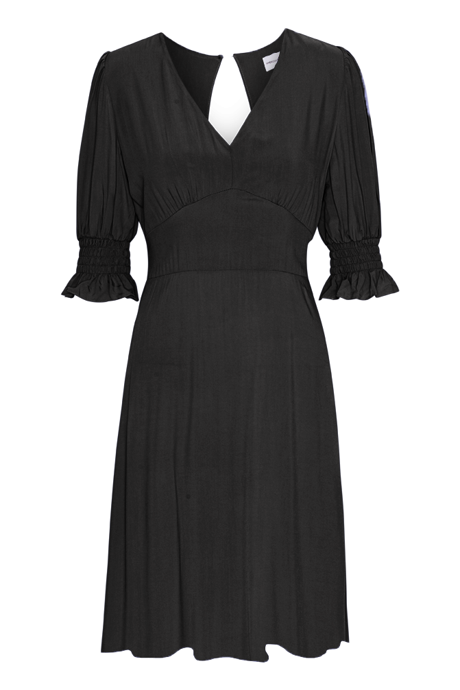 Koko Short Dress Black Solid