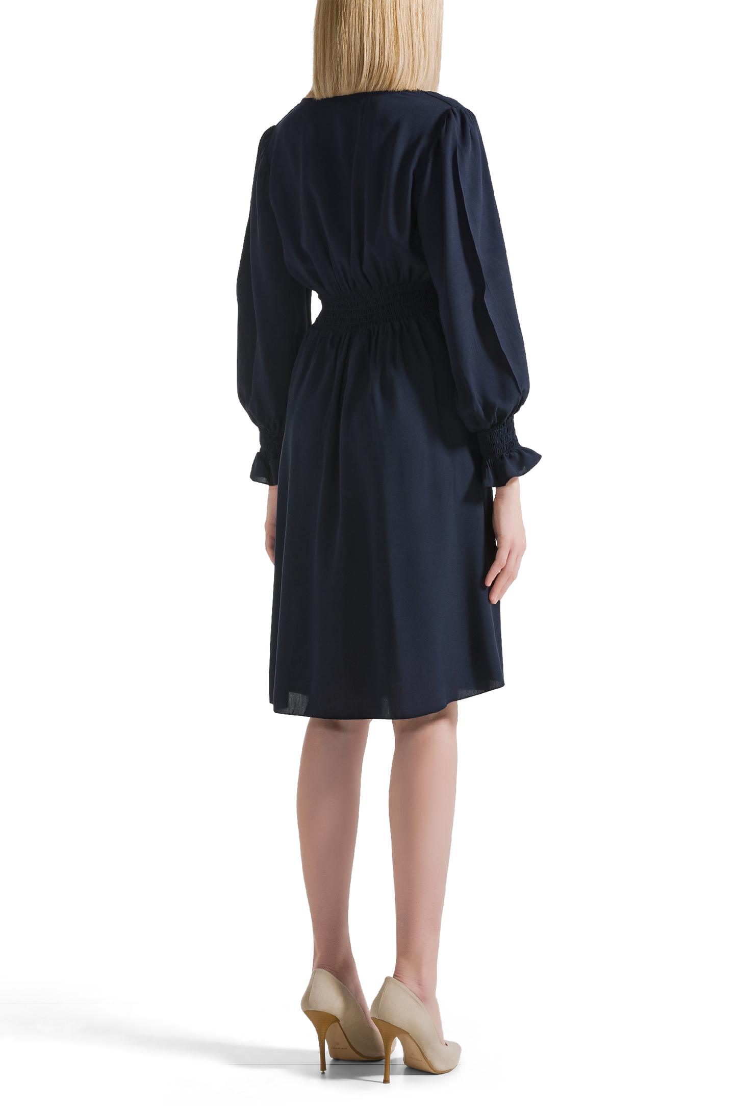 Koko Short Dress Navy Blue Solid