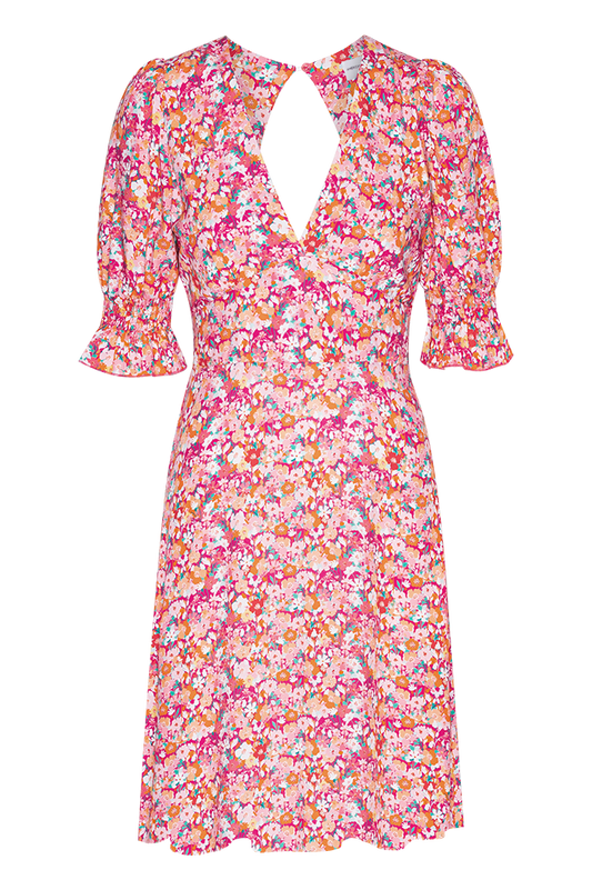 Koko Short Dress Red Flower