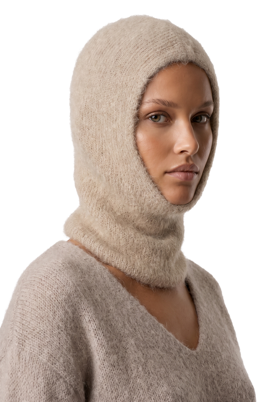Lara Balaclava Beanie Beige
