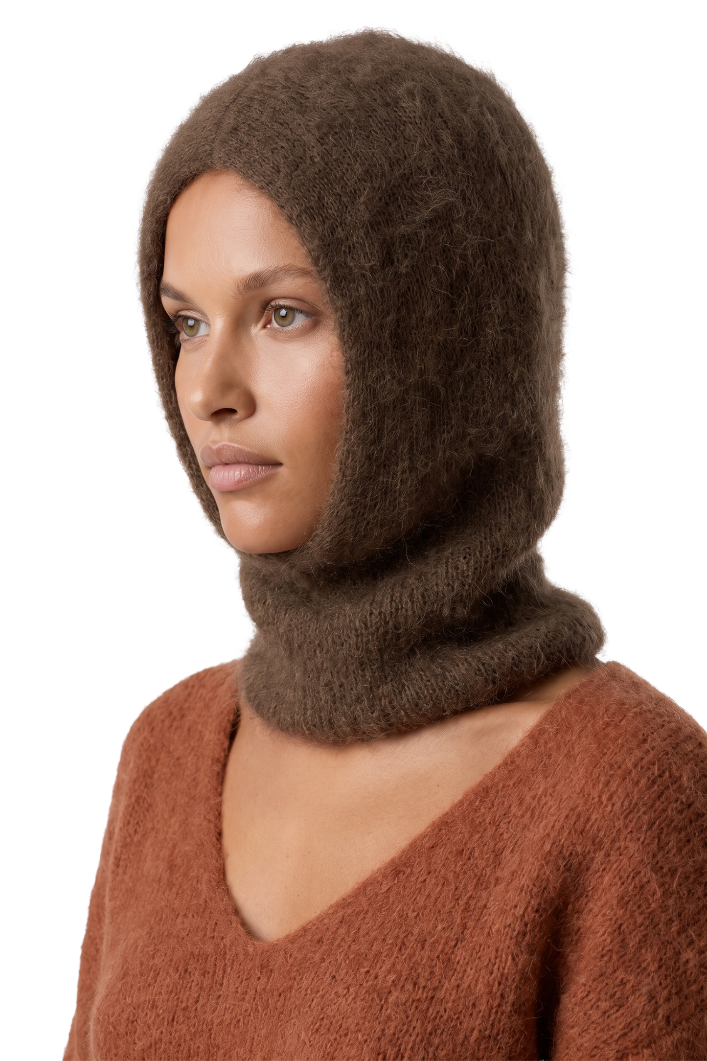 Lara Balaclava Beanie Dark Brown