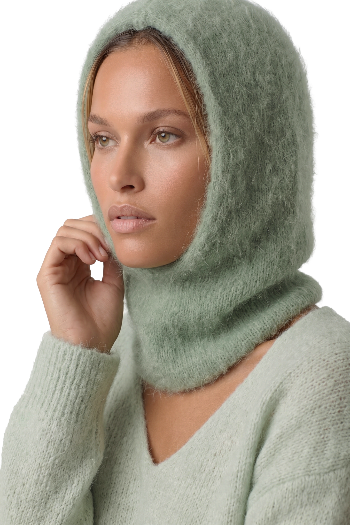 Lara Balaclava Beanie Dusty Green