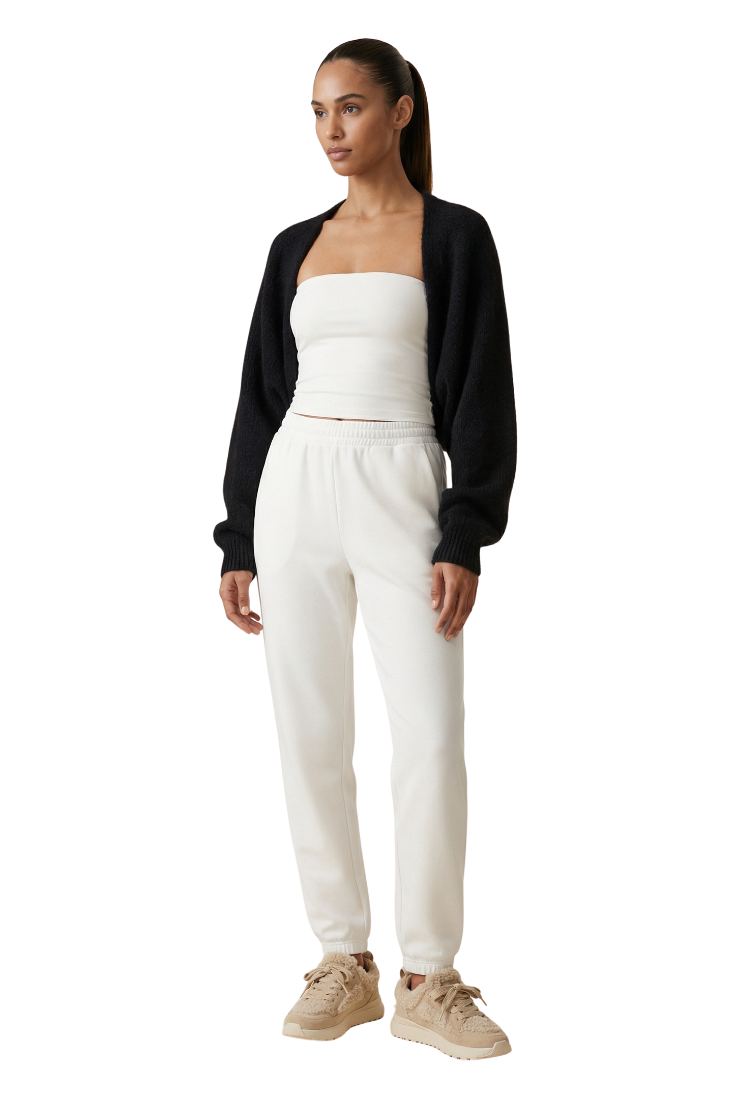 Lea Alpaca Bolero Black