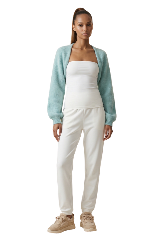 Lea Alpaca Bolero Seafoam Green