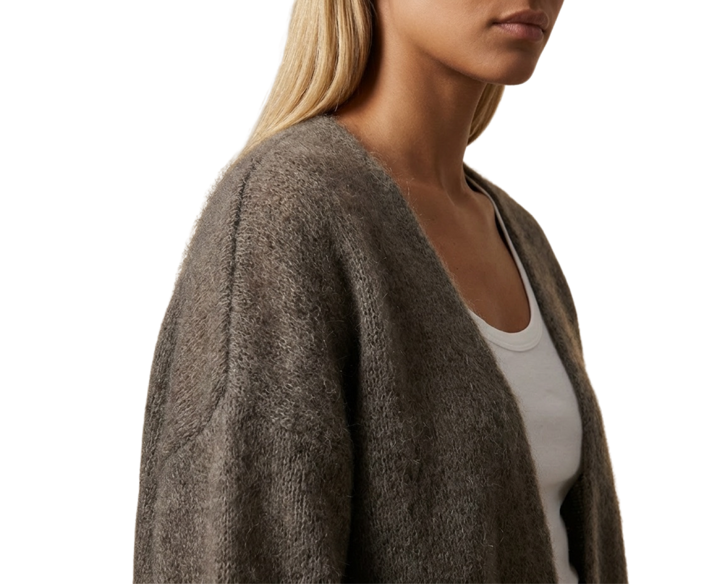 Lee Midi Cardigan Dark Taupe