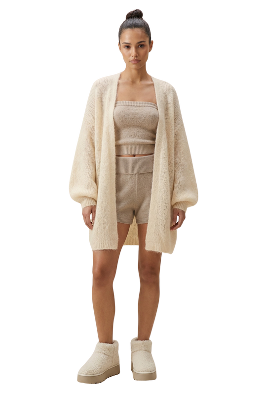 Lee Midi Cardigan Almond