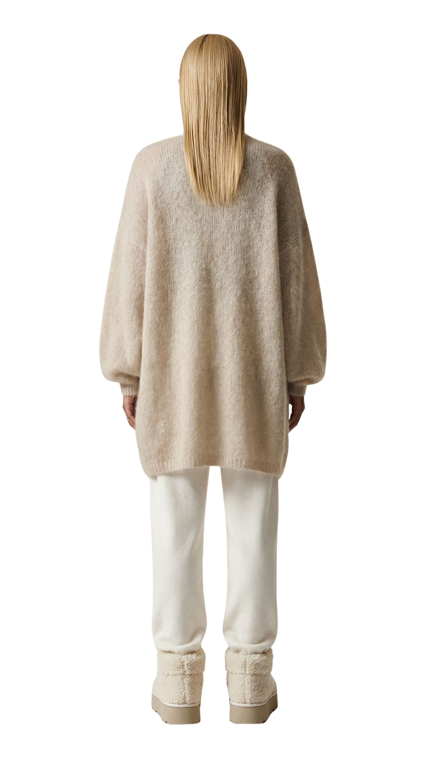 Lee Midi Cardigan Beige