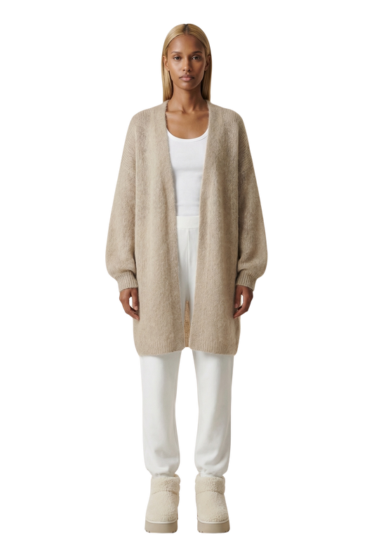 Lee Midi Cardigan Beige