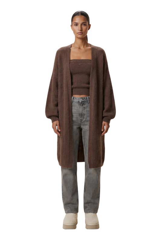Lee Midi Cardigan Cocoa