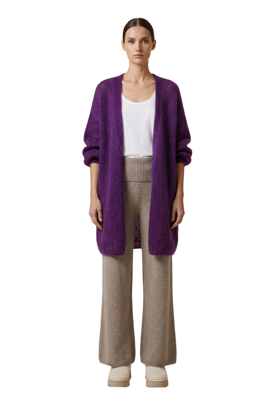 Lee Midi Cardigan Deep Purple