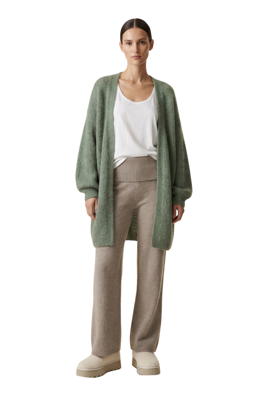 Lee Midi Cardigan Dusty Green