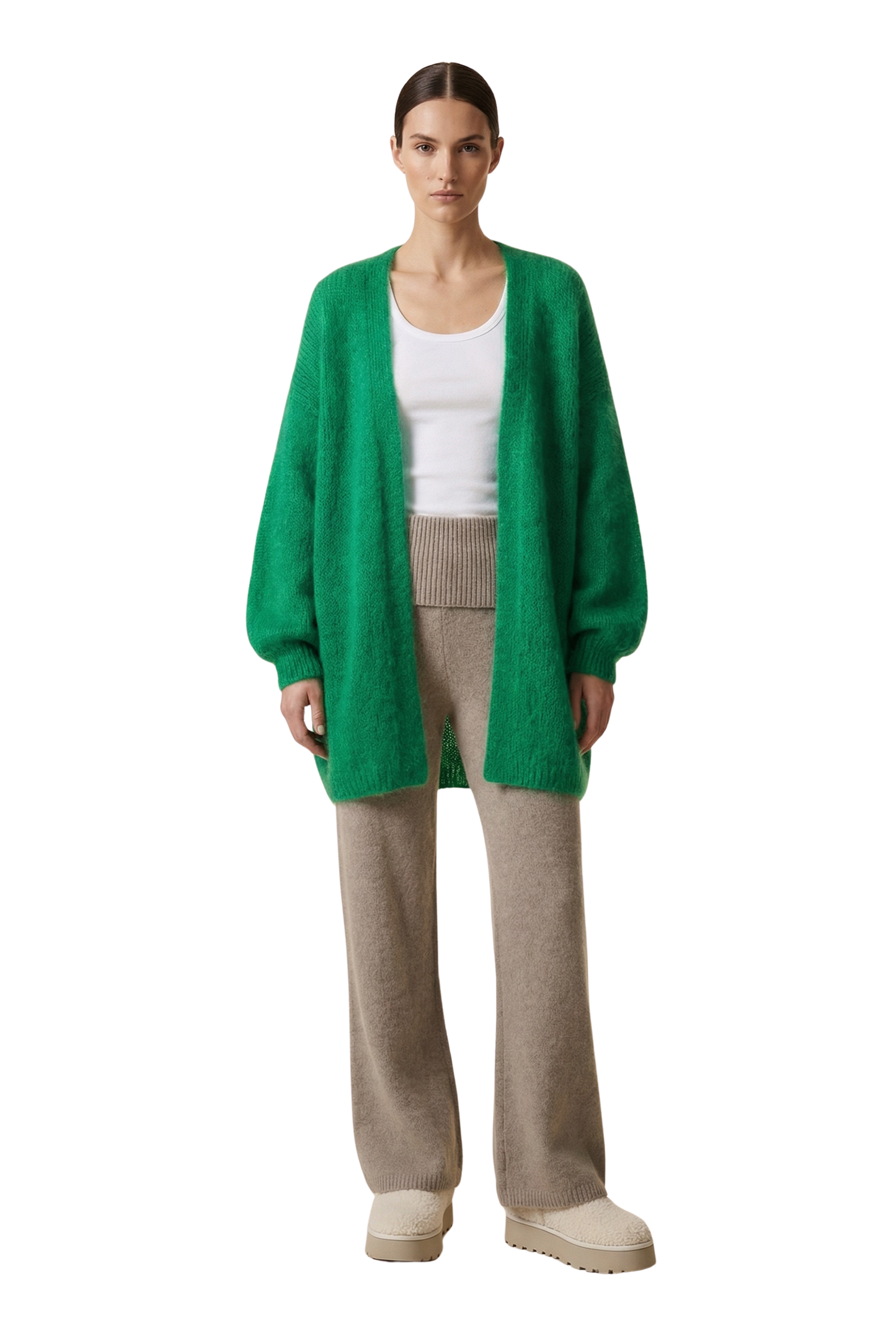 Lee Midi Cardigan Emerald Green