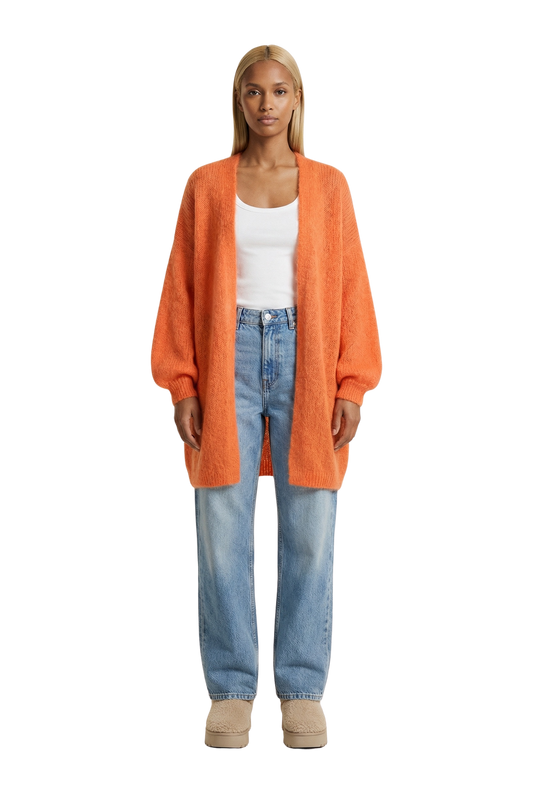 Lee Midi Cardigan Orange