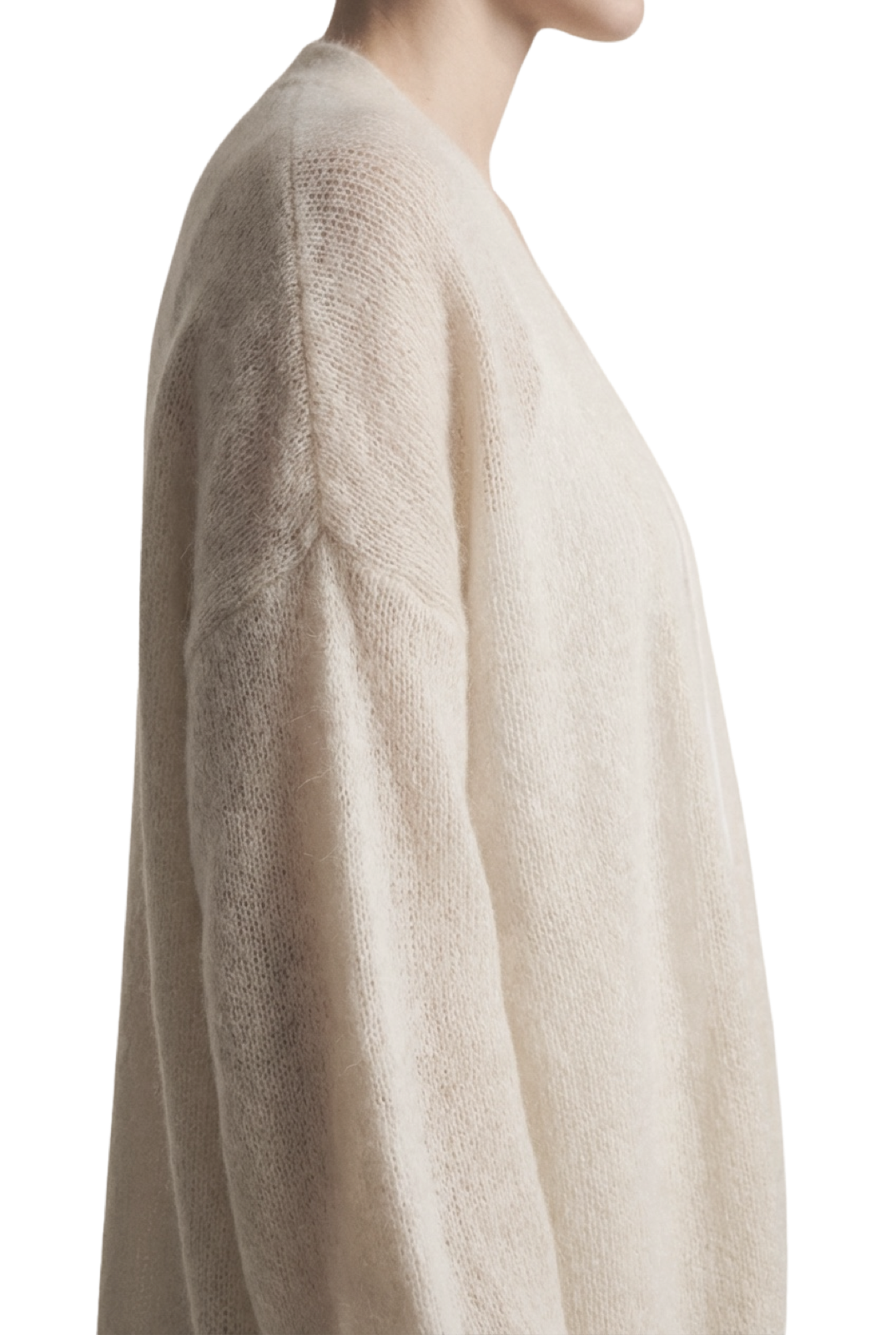 Lee Midi Cardigan White