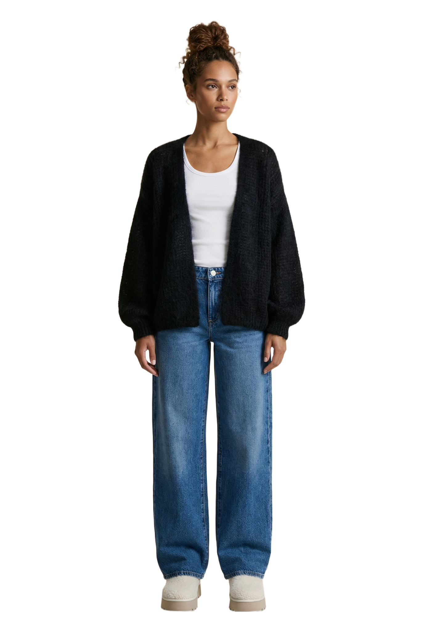 Lee Short Cardigan Black
