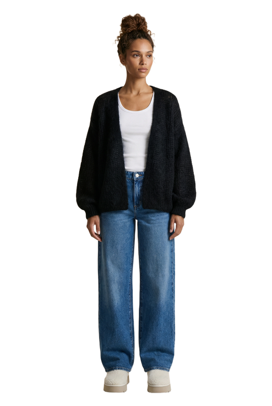 Lee Short Cardigan Black