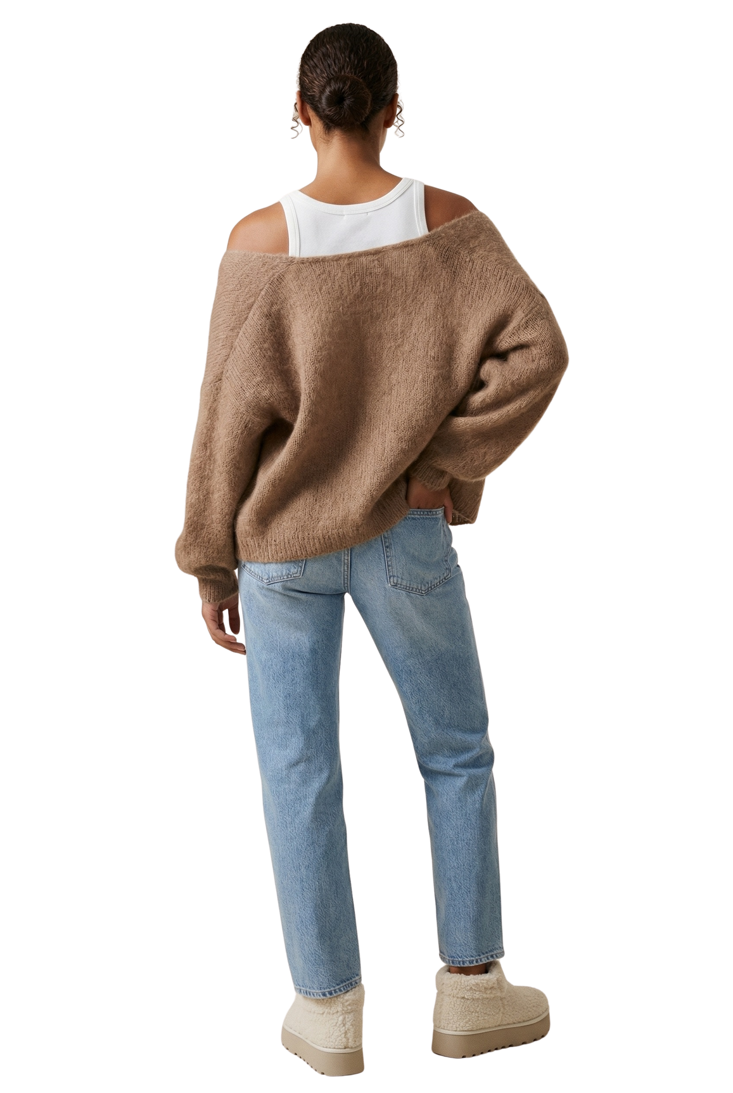 Lee Short Cardigan Medium Brown