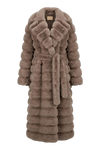 Leelai Faux Fur Coat Long Taupe