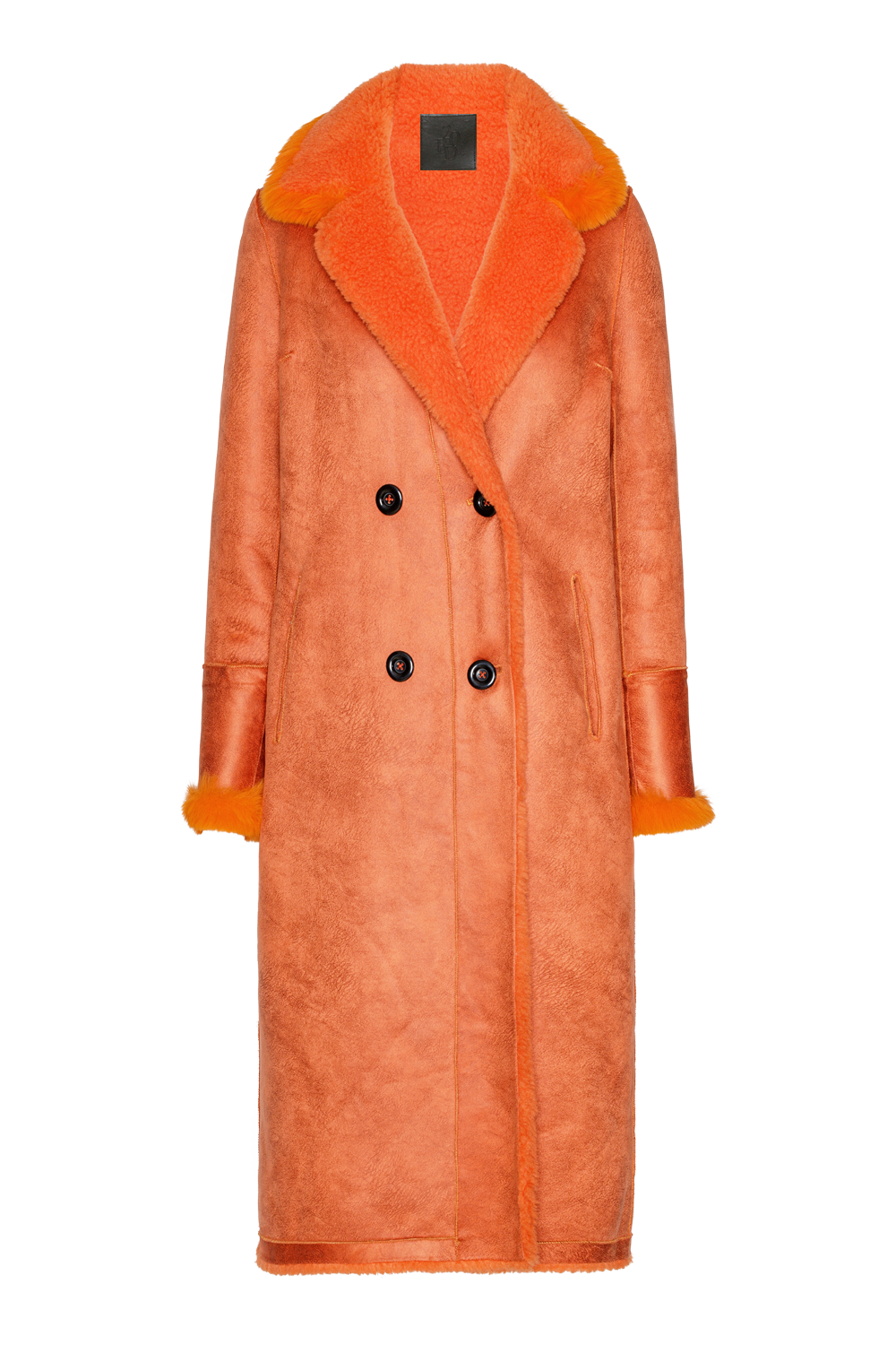 Leona Wool Coat Long Orange
