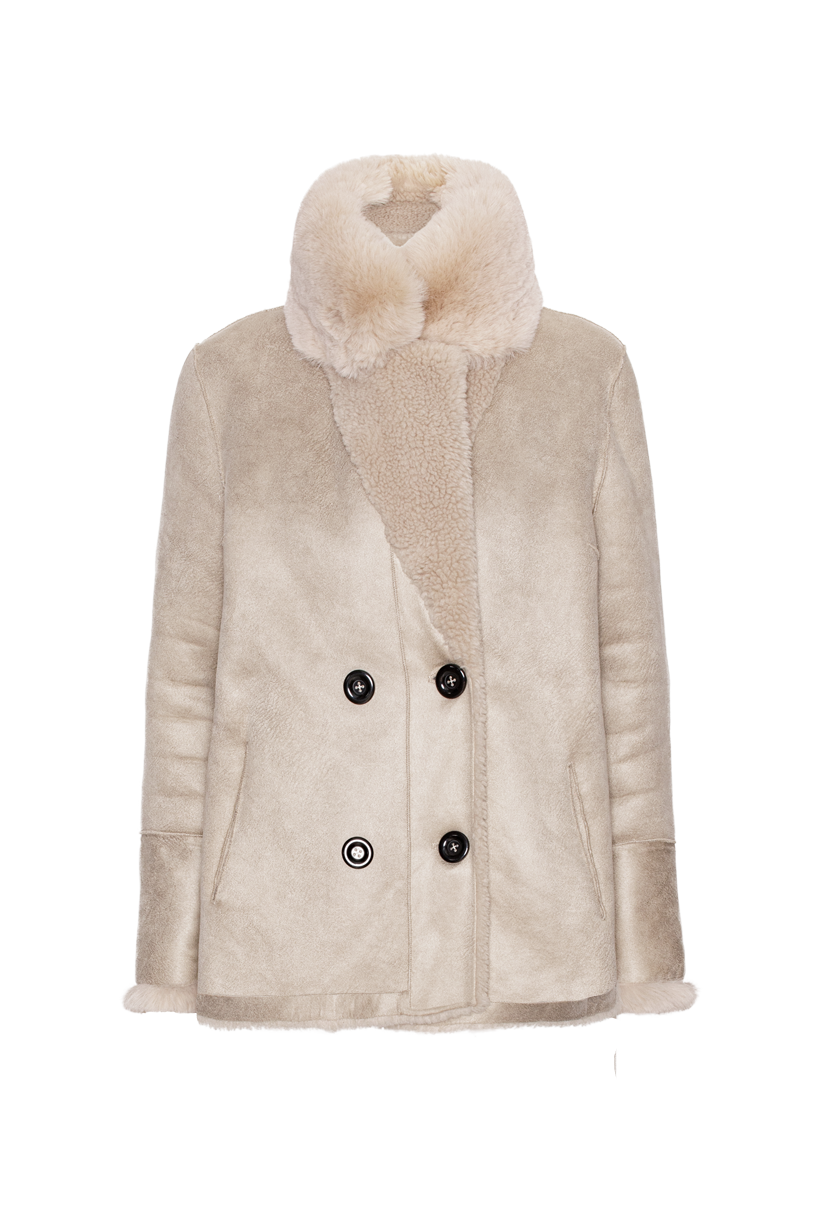 Leona Wool Coat Short Beige