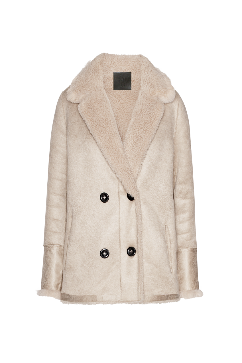 Leona Wool Coat Short Beige