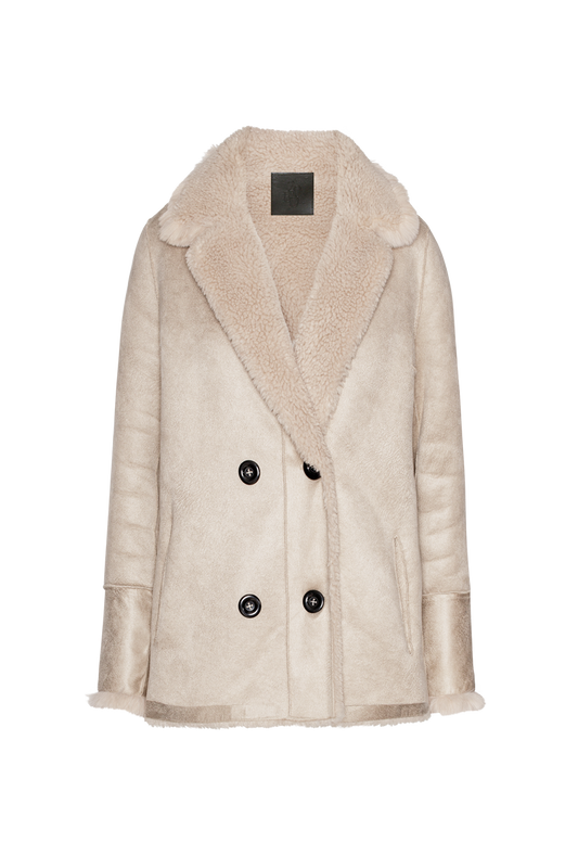 Leona Wool Coat Short Beige