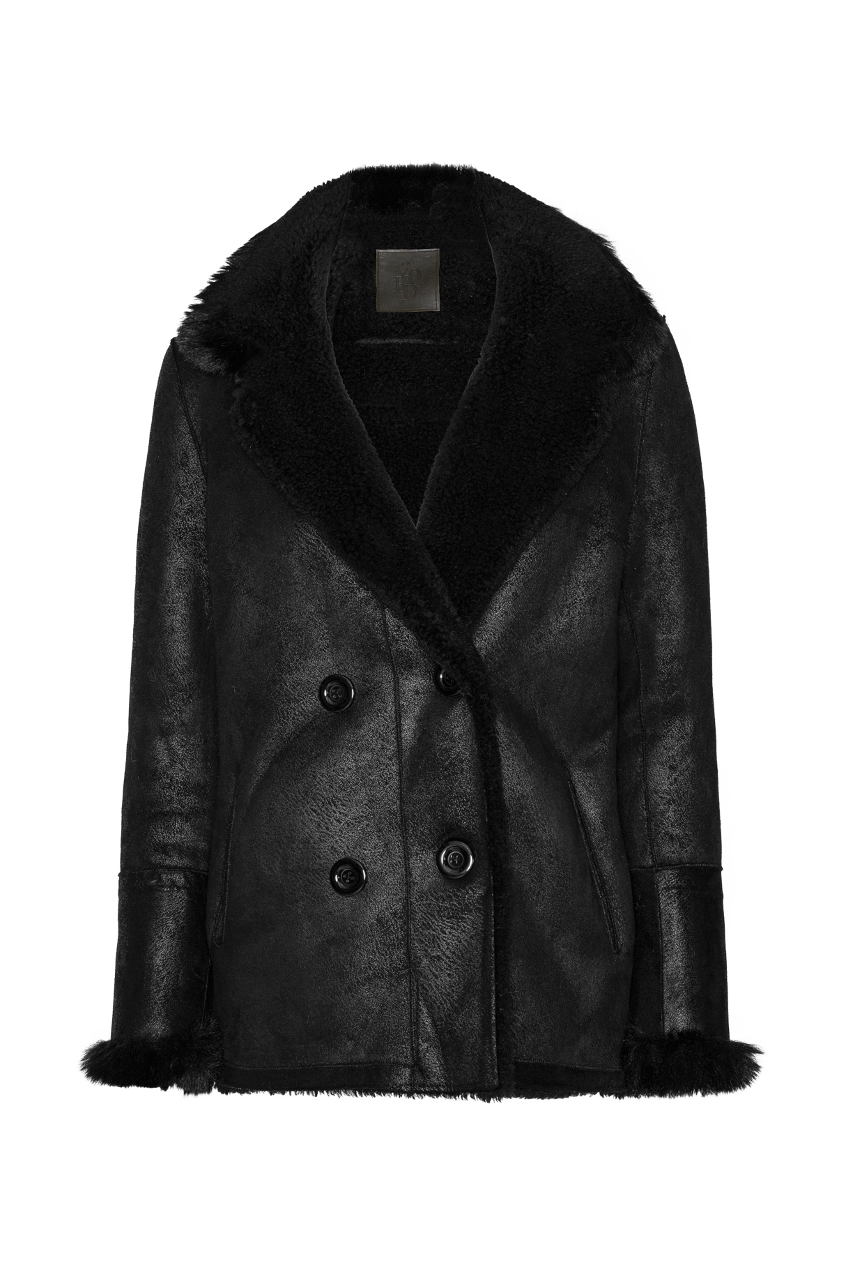 Leona Wool Coat Short Black