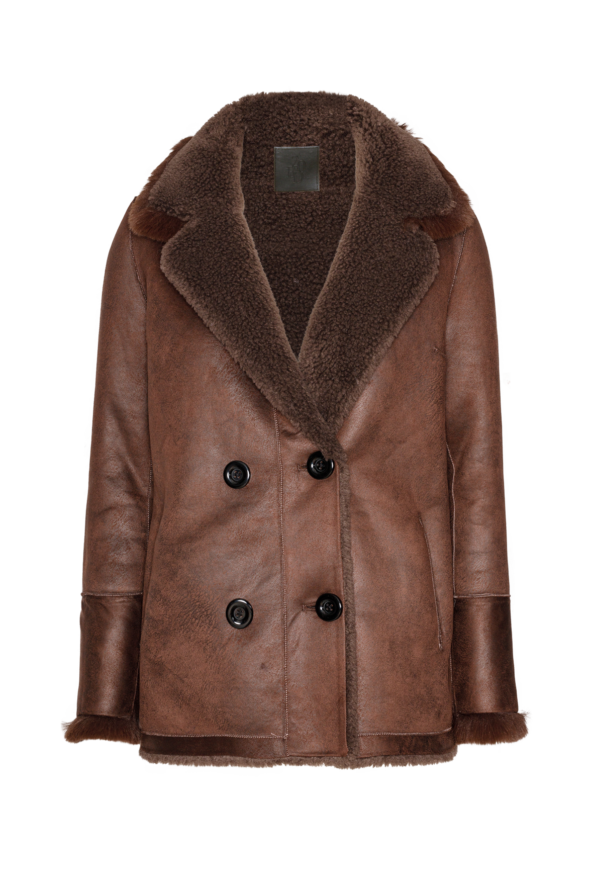 Leona Wool Coat Short Chocolate Brown