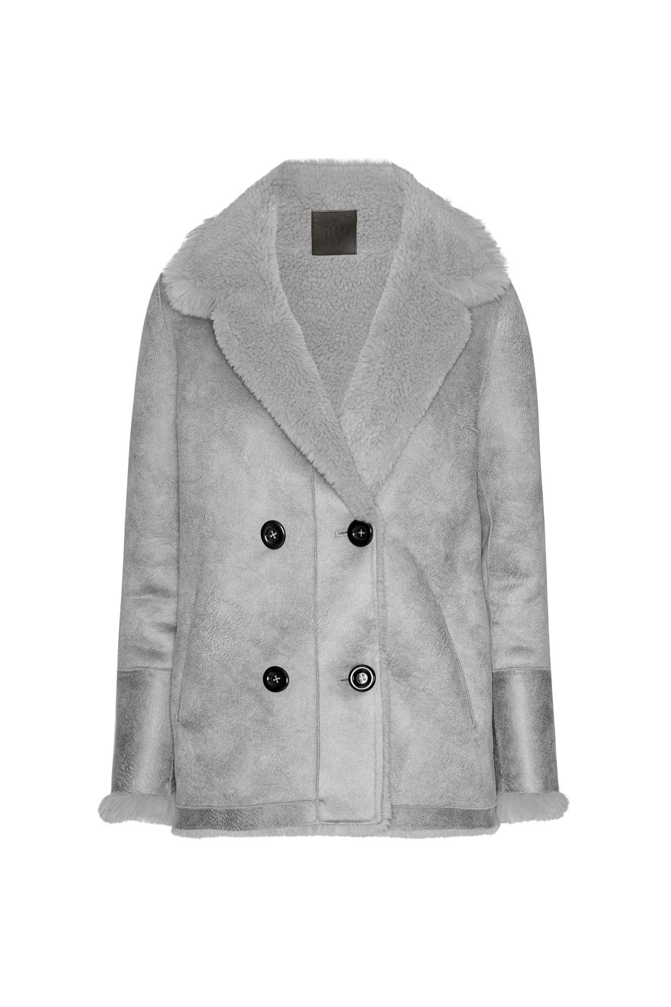 Leona Wool Coat Short Light Grey