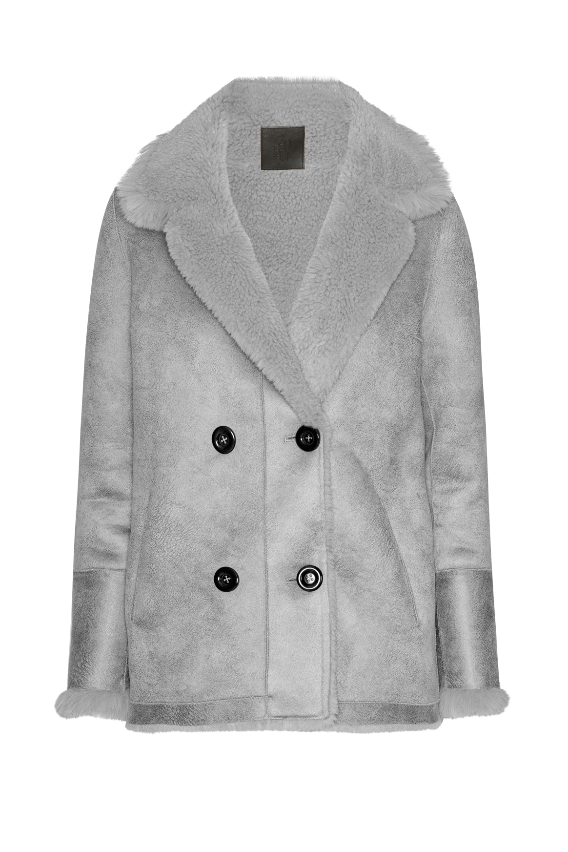 Leona Wool Coat Short Light Grey