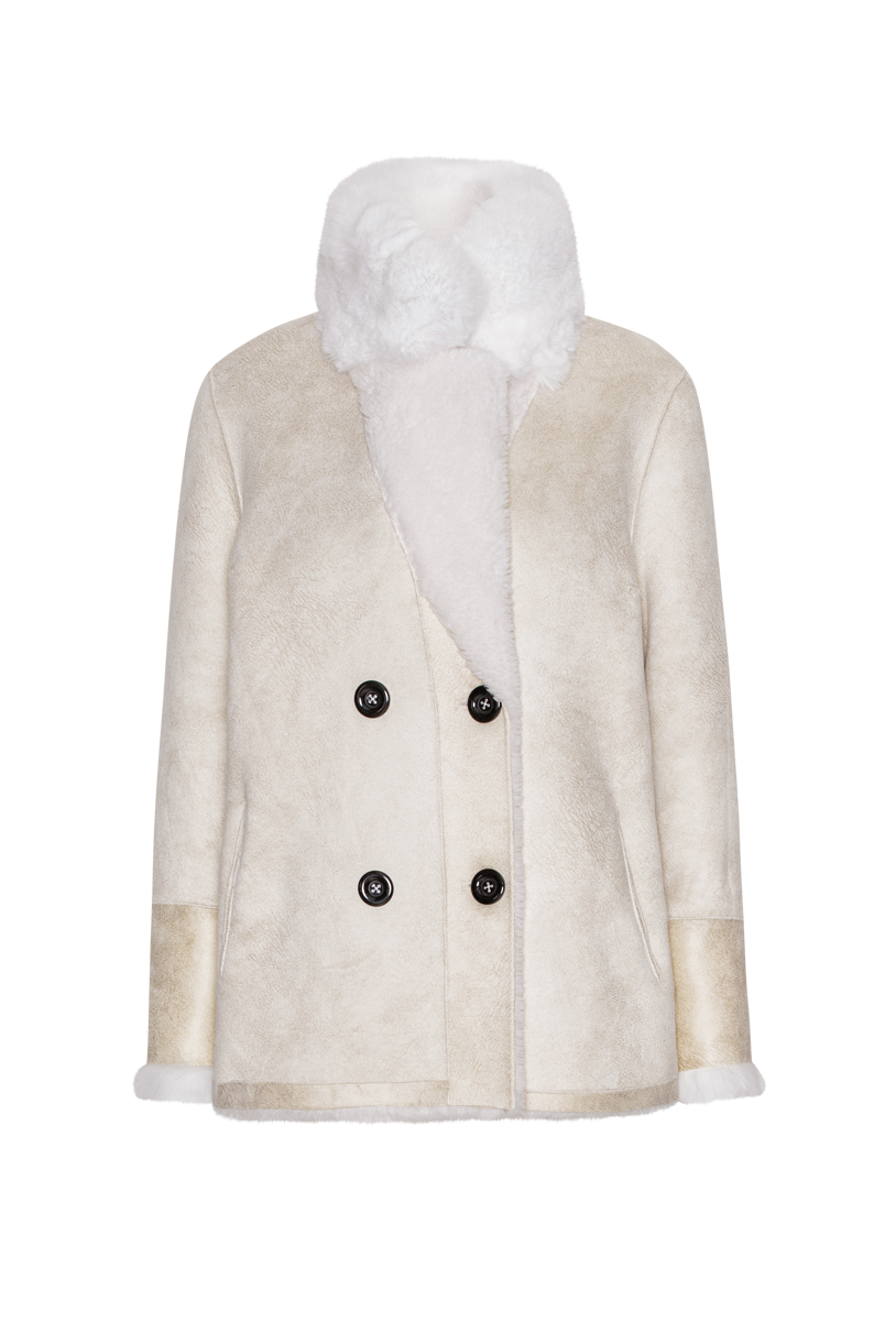 Leona Wool Coat Short White