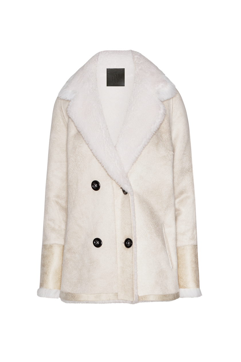 Leona Wool Coat Short White