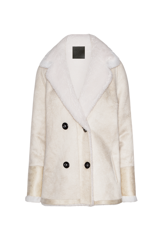 Leona Wool Coat Short White