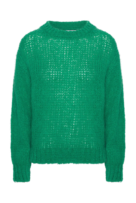 Leonnie Alpaca Pullover Emerald Green