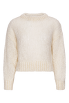 Leonnie Alpaca Cropped Pullover White