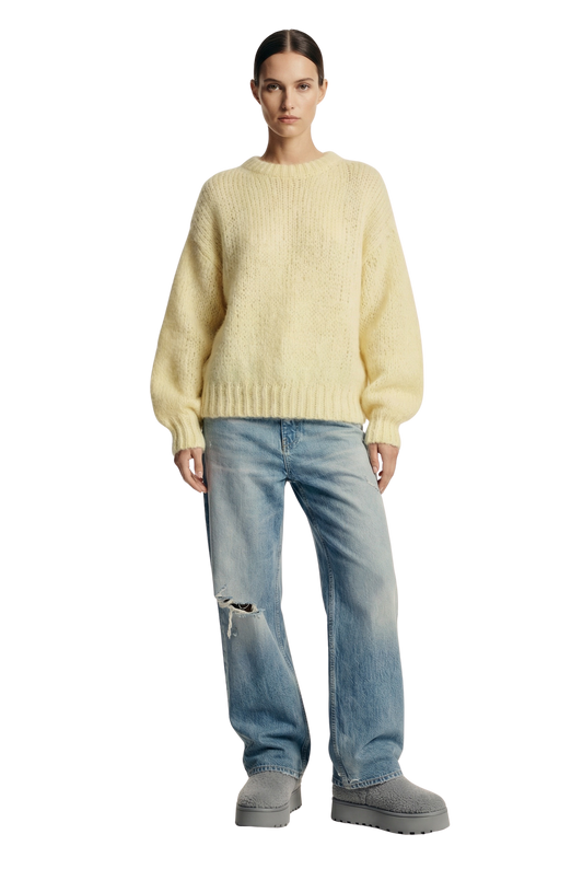 Leonnie Alpaca Pullover Light Yellow