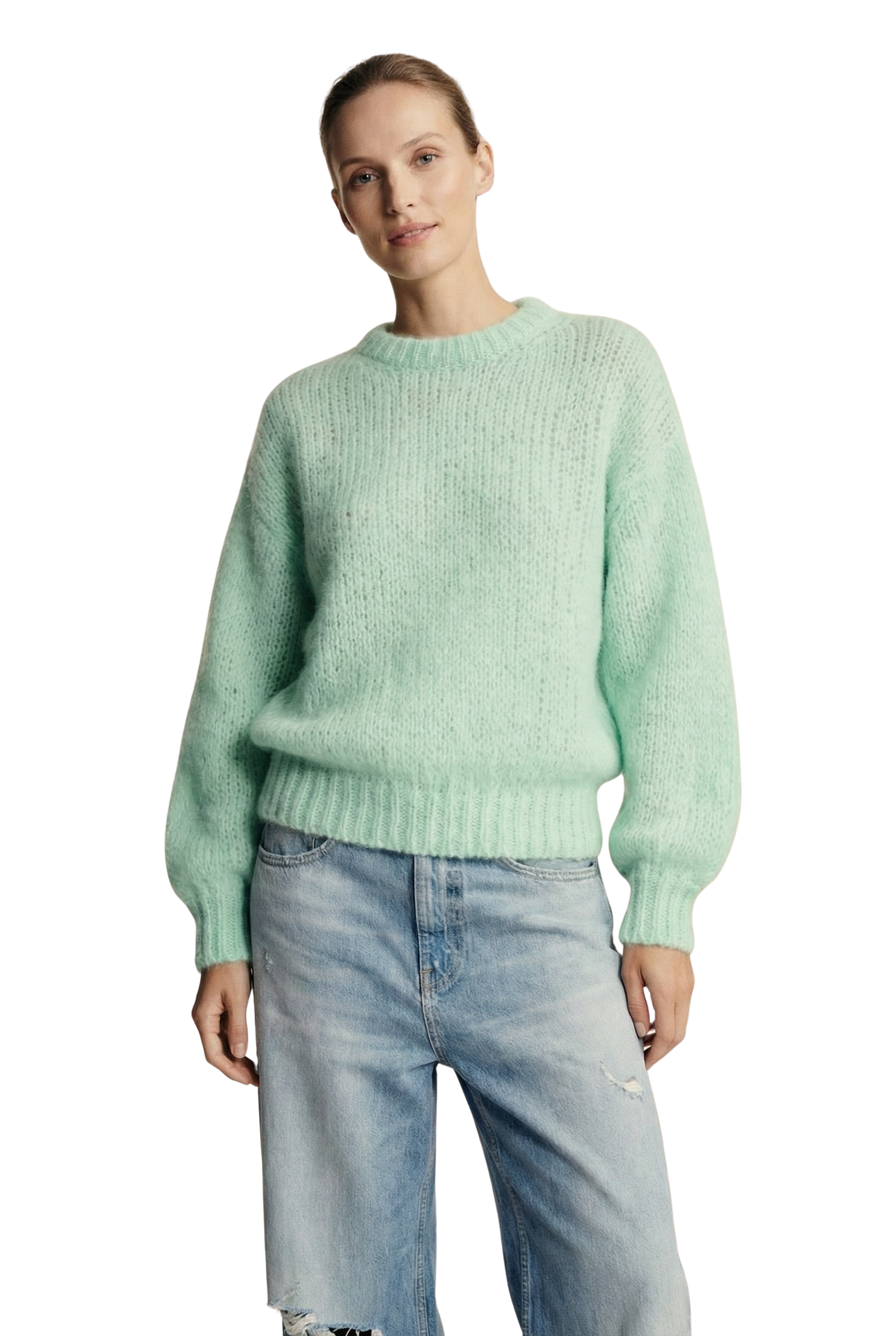 Leonnie Alpaca Pullover Mint Green