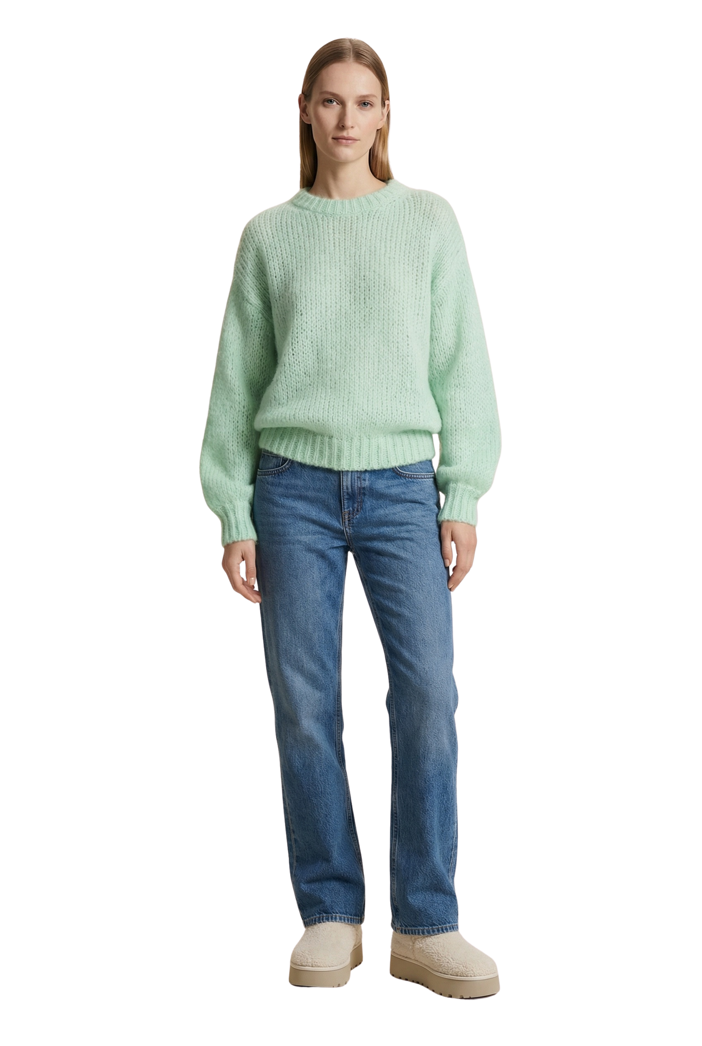Leonnie Alpaca Pullover Mint Green