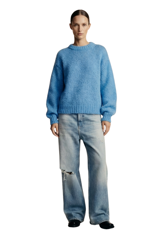 Leonnie Alpaca Pullover Sky Blue