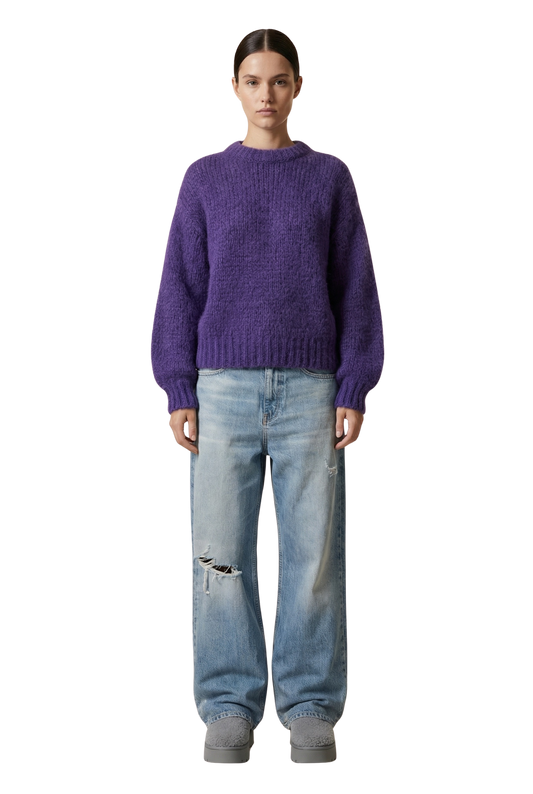 Leonnie Alpaca Pullover Violet