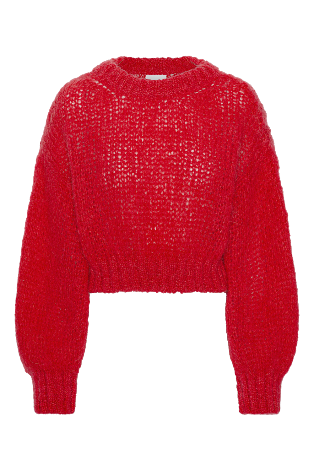 Leonnie Alpaca Cropped Pullover Ruby Red