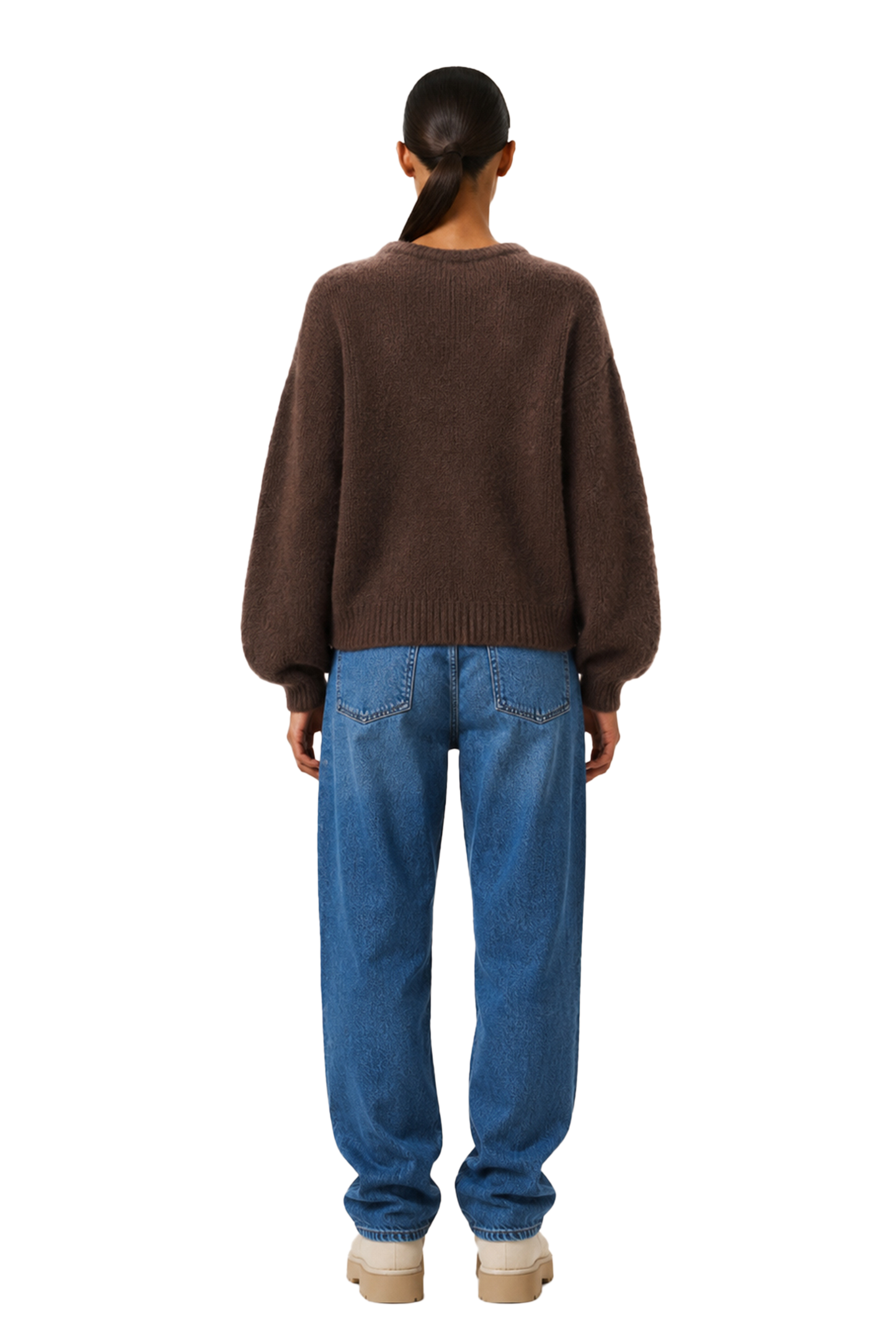 Liana Round Neck Pullover Cocoa